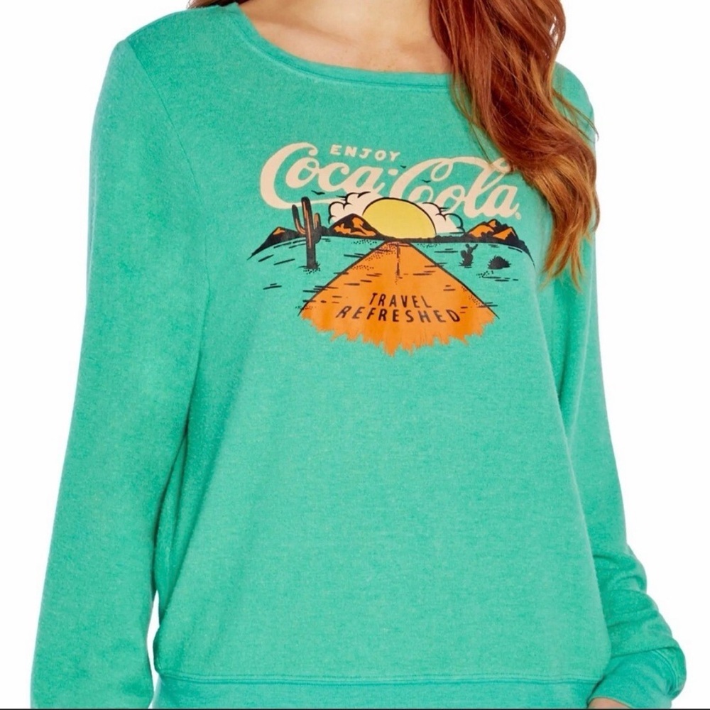 💚 Wildfox x Coca-Cola Vintage Travel Sweatshirt - Size S 🥤✨